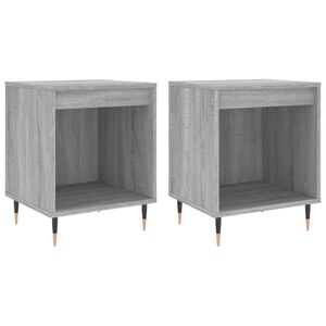 vidaXL Comodini 2pz Grigio Sonoma 40x35x50 cm in Legno Multistrato