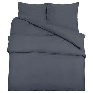 vidaXL Set Copripiumino Antracite 140x200 cm in Cotone