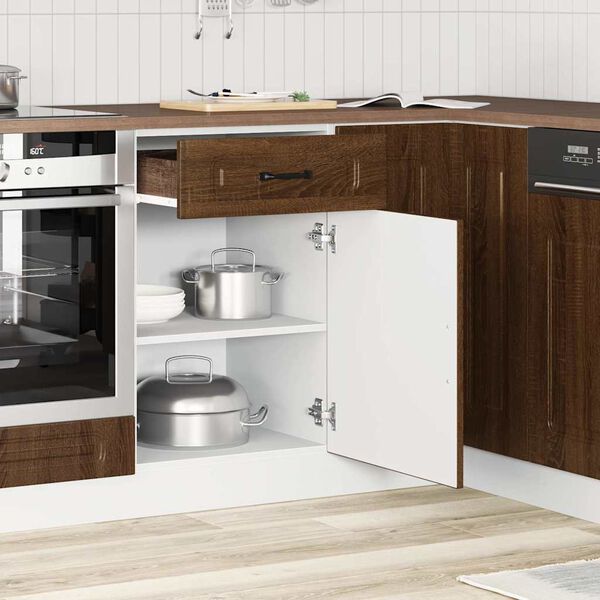 vidaXL Base da Cucina Kalmar Rovere Marrone in Legno Multistrato