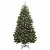 vidaXL Albero di Natale artificiale Verde 210 cm PVC e Metallo