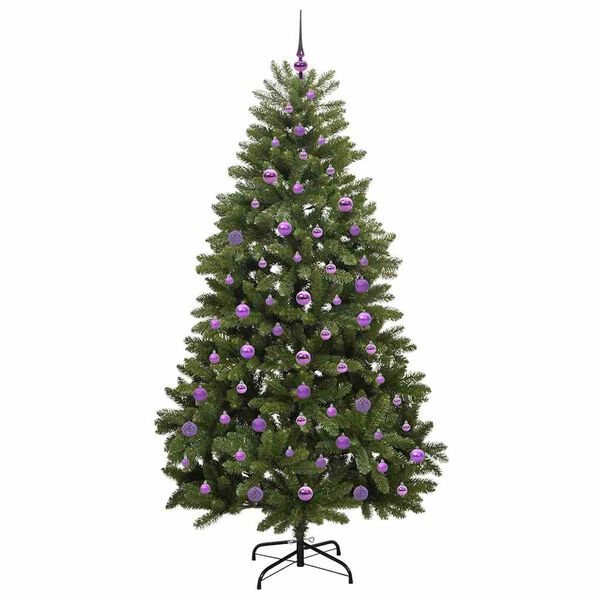 vidaXL Albero di Natale artificiale Verde 210 cm PVC e Metallo