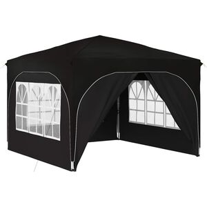 vidaXL Tenda per feste a pop-up 290 x 290 x 245 cm Nero