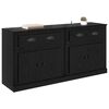 vidaXL Sideboards con cassetto 2 pcs Rovere Nero 70 x 35,5 x 67,5 cm