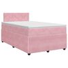vidaXL Letto box spring con materasso Rosa 120 x 190 cm Velluto
