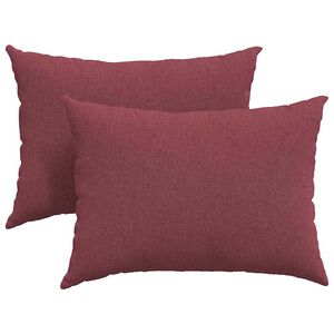 vidaXL Cuscini da Divano 2 pcs Rosso Vino 70 x 50 cm Tessuto