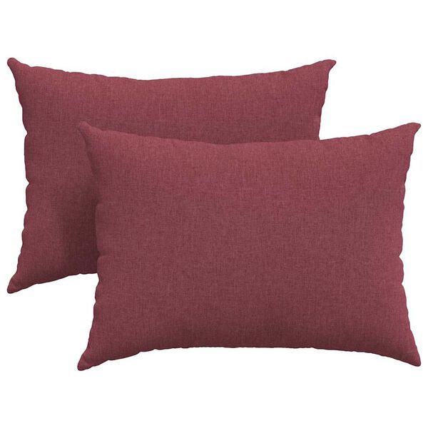 vidaXL Cuscini da Divano 2 pcs Rosso Vino 70 x 50 cm Tessuto