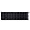 vidaXL Cuscino per Panchina da Giardino Plaid Nero 180 x 50 x 4 cm