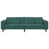 vidaXL Divano con cuscino Verde Scuro 250 x 77 x 76 cm Velluto