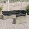 vidaXL Set Divano da Giardino 8 pcs Grigio chiaro polyrattan