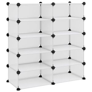 vidaXL Scarpiera Trasparente 84x32x88,5 cm in PP