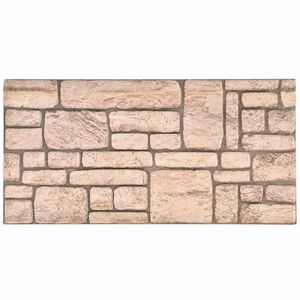 vidaXL Pannelli da parete 10 pcs Beige 100 x 50 cm Schiuma EPS