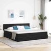 vidaXL Letto con Contenitore con materasso Nero 200 x 200 cm Velluto