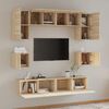 vidaXL Set Mobili Porta TV 8pz Rovere Sonoma in Legno Multistrato