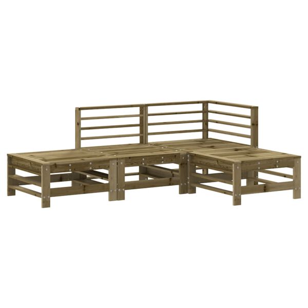 vidaXL Set Salotto da Giardino 4 pz in Legno Impregnato di Pino