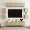vidaXL Set di Mobili Porta TV 8 pz Rovere Sonoma in Legno Multistrato