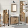 vidaXL Set di mobili per il bagno 4 pcs Marrone Legno multistrato