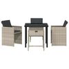 vidaXL Set da Pranzo per Giardino 5 pcs Grigio chiaro polyrattan