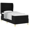 vidaXL Letto a molle con testiera Nero 200 x 100 cm Tessuto