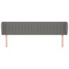 vidaXL Testiera ad Orecchio Grigio Scuro 203x23x78/88 cm in Tessuto