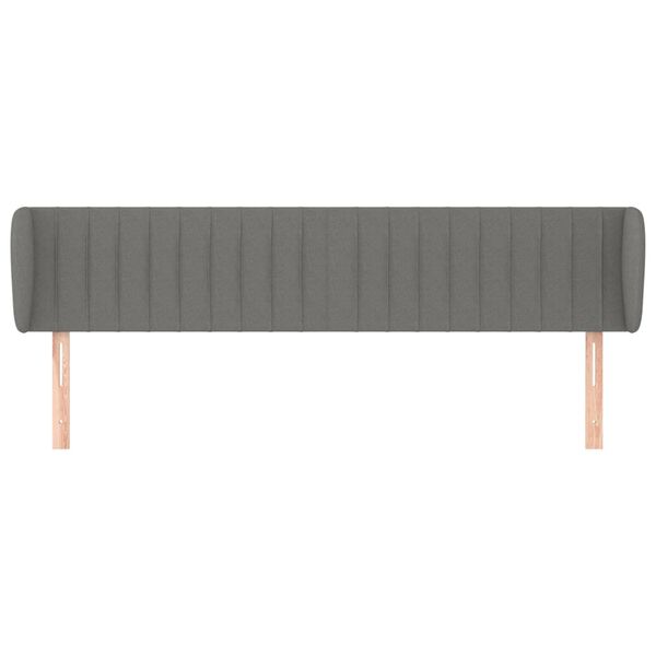 vidaXL Testiera ad Orecchio Grigio Scuro 203x23x78/88 cm in Tessuto