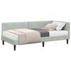 vidaXL Struttura Letto Angolare con Materasso Altro 2 pz Grigio chiaro