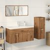 vidaXL Set Mobili da Bagno 4 pz Rovere Artigianale Legno Multistrato