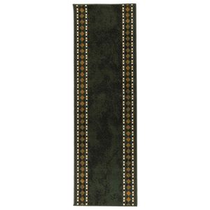 vidaXL Tappeto Runner FLORNES Tessuto Verde PP 7 mm