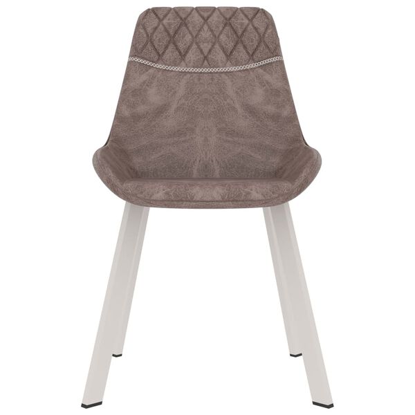 vidaXL Sedie da Pranzo 2 pz Marroni in Similpelle