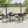 vidaXL Set da Pranzo per Giardino con cuscino 5 pcs Grigio polyrattan