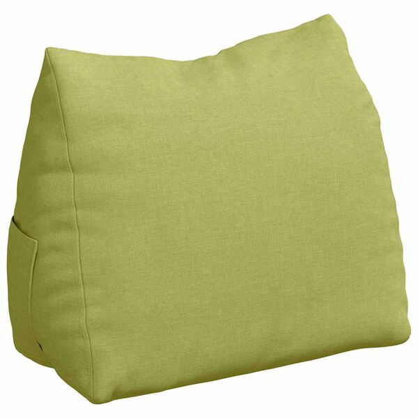 vidaXL Cuscino per Schiena Verde chiaro 45 x 20 x 35 cm Tessuto