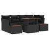 vidaXL Set Divano da Giardino 9 pz Nero e Marrone