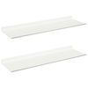 vidaXL Mensola sospesa 2 pz Bianco 60 x 18 x 2,5 cm Acciaio