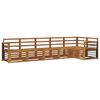 vidaXL Set divani 6 pcs Naturale Legno di Acacia Massello