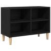 vidaXL Mobile TV 69,5 x 30 x 50 cm Rovere Nero Legno ingegnerizzato