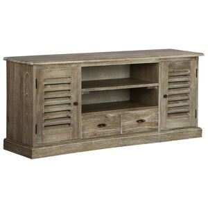 vidaXL Mobile Porta TV in Legno Massello di Mindi 145x35x60 cm