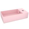 vidaXL Lavandino con Troppopieno in Ceramica Rosa Opaco