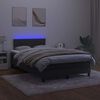 vidaXL Letto a Molle con Materasso e LED Nero 120x190 cm in Velluto