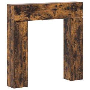 vidaXL Cornice per camino Rovere Fumo 102 x 18 x 100,5 cm