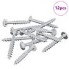 vidaXL Vite 12 pz Argento 9,8 x 35 mm Ferro