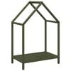 vidaXL Rastrelliera per Legna da Ardere Verde Oliva 40x25x60 cm