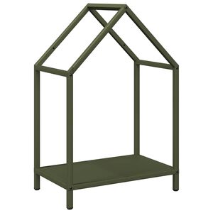 vidaXL Rastrelliera per Legna da Ardere Verde Oliva 40x25x60 cm