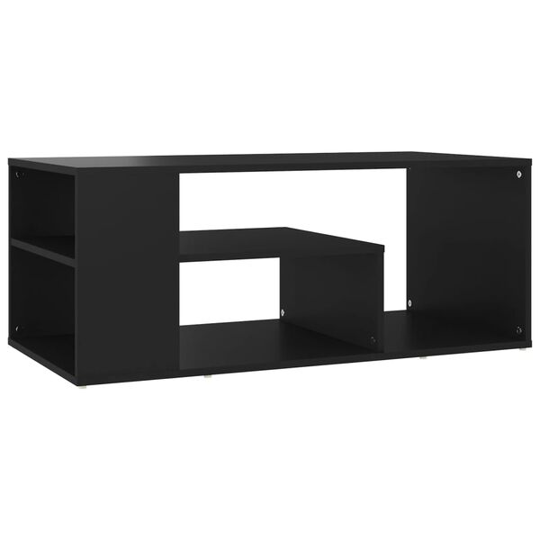 vidaXL Tavolino da Salotto Nero 100x50x40 cm in Legno Multistrato