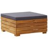 vidaXL Pouf Modulare 1 pz con Cuscino in Legno Massello di Acacia