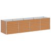 vidaXL Letto Rialzato Giardino 320x80x77 cm in Acciaio Zincato Argento