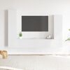 vidaXL Set di Mobili Porta TV 4 pz Bianco in Legno Multistrato