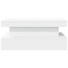 vidaXL Tavolino da Soggiorno con Luci LED Bianco 90x50x40 cm