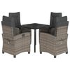 vidaXL Set da Pranzo da Giardino 5 pz con Cuscini in Polyrattan Grigio