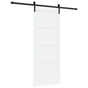 vidaXL Porta scorrevole Bianco e Nero 83 x 202 cm