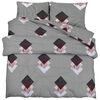 vidaXL Set Copripiumino Grigio 155x220 cm in Cotone