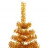 vidaXL Albero di Natale con 300 LED con supporto Oro 180 cm PET